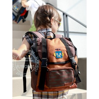 (最後現貨各1)KIDN102196【童】韓國機器人拼色雙肩後背包/書包-2色